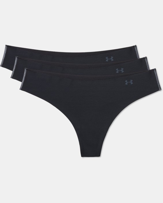 6 Womens Cotton Thongs Yoga Sport Underwear G String Dark Colors Panties Size M